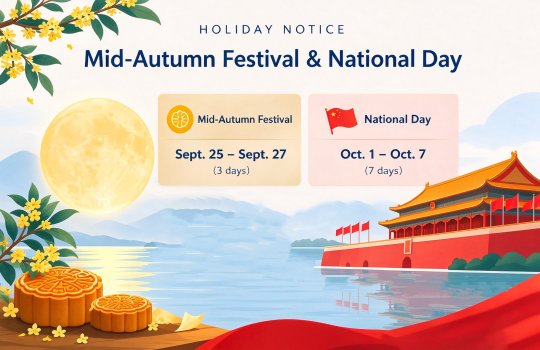 Notice Regarding the 2026 Mid-Autumn Festival and National Day Holiday Arrangements